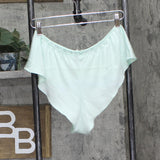 INC International Concepts Lace-Trim Satin Lounge Shorts Clear Dew Green M