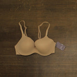 Auden Womens Luxe Stretch Comfort Wire Demi Bra T-Shirt Pearl Tan Brown 34C