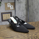 A New Day Simone Rhinestone Ball Slingback Heels 94660897 Black 8.5M