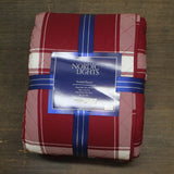 Nordic Lights Plaid Sherpa Reversible Quilt 3-Piece Set Red Plaid King