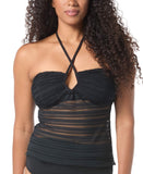 Coco Reef Womens Opal Bandini Swim Top Tankini U2D634 Cast Black 38C