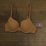 Auden Womens Luxe Stretch Comfort Wire Demi Bra 94266744 Caramel Brown 36A