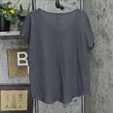 Maurices Womens Plus Size Thermal Cap Sleeve T-Shirt Tee 167108ac370e9f Gray 0X