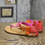 Madden Girl Womens Vintage ANZWER Thong Sandals 1674172b63b4ce Pink Multi 6M