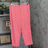 Charter Club Floral Print Elastic Waist Pajama Pants Pink L