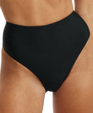 Cotton On Womens High-Waisted Cheeky Bikini Bottoms 6335721-46 Black Shimmer M