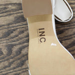 Inc International Concepts Women's Hadwin Scallop Two-Piece Sandals White 9M