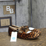 A New Day Velvet Mary Jane Flats with Crisscross Straps Leopard Brown Multi 7.5M
