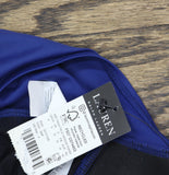Lauren Ralph Lauren Beach Club Solid Halter Tankini Top Swim Sapphire Blue 4