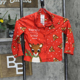 Rudolph Toddler Girls Button Up 2-Piece Pajama Set 1678ec26e0a250 Red 4T