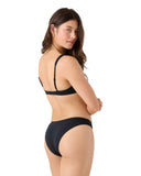 Roxy Solid Beach Classics Regular High Leg Bikini Bottom Anthracite Black M