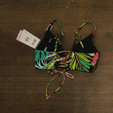Coco Reef Astra Criss Cross Back Bikini Top U3C496 Cosmic Jungle Black 32-34C
