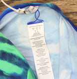 Mimi Flamingo Aria Bandini Tankini Swim Top Saltwater Tie Dye Blue Multi 10