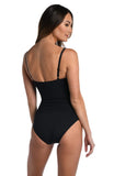 La Blanca Womens Island Goddess One-Piece Swimsuit LB0IG24 Black 14