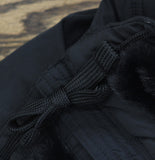 Universal Thread Full-Zip Snap Hooded Parka Jacket with Drawstring Black L