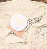 PQ Blake Button Down Crochet Cover Up Shirt Biscotti Off White Lurex M/L