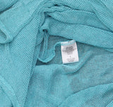 Miken Womens Metallic Mesh Tank Dress Cover Up I9979Q059 Sugar Blue L