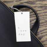 A New Day Zip Top Faux Leather Backpack 52847761 Black One Size