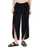 Raviya Womens Front-Slit Pants Black L