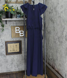 Vince Camuto Women's Blouson Cropped Jumpsuit VC2M3428 Navy Blue 8