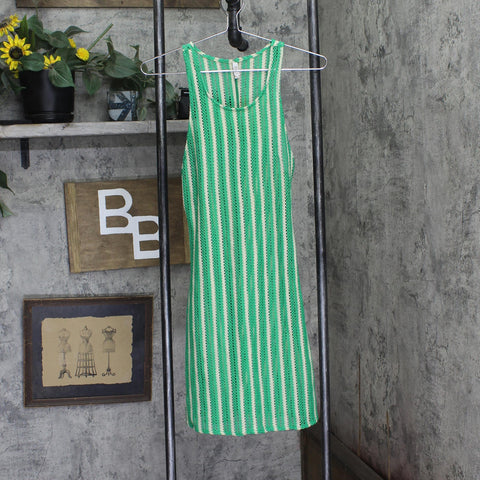 Becca Womens Standard Cabo High-Neck Cover Up Dress Emerald Green Multi S