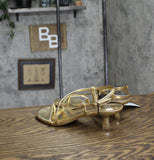 A New Day Womens Reggie Toe Thong Strappy Heels 92611176 Gold Yellow 7.5M