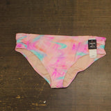 Salt + Cove Trendy Plus Size Tie-Dye Side-Tab Bikini Bottom Wave Pink Multi 1X