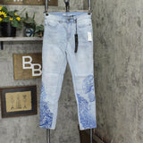 DG2 Womens Stretch Artwork Slim Leg Jean 728913 Light Blue 2