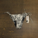 Salt + Cove Juniors Reversible Side-Tie Bikini Swim Bottom Black / White S
