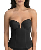 Dominique Womens Vivienne V-Wire Longline Strapless Bridal Bra Corset Black 38D