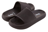 Floopi Womens Slides with Cloud Support Anti Skid Black-2 Black 11M