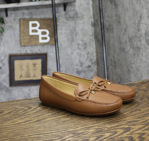 Michael Kors Womens Juliette Moccasin Loafer 40S2JTFR1L Luggage Brown 7.5M