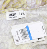 Tinsel Midi Snake Print Balloon Sleeve Wrap Dress MYPD017541 Gray Multi PXL