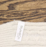 Style & Co. Solid Cable Knit Scarf Cozy SC9542505 Ivory Off White