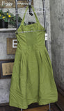 A New Day Halter Midi Dress with Smocked Back 94439758 Olive Green M