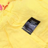 Curations Womens Plus Tie Front Kaftan Woven Jacket Lightweight Yellow Multi 3X