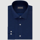 Michael Kors Men Slim-Fit Blue Long-Sleeve Stretch Dress Shirt 35S2130