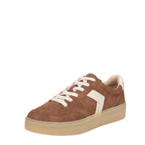 Dr. Scholls Womens Madison Lace Sneaker Low Top Lace Up Dark Honey Brown 6.5M