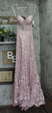 Blondie Nites Juniors Glitter Sequined Corset-Bodice Gown Dress Rose Pink 13