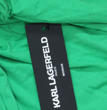 Karl Lagerfeld Ruffled Cap Sleeve Knit Top LP5T7888 Flore green 0X