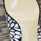 Bandolino Womens Vintage Stiletto Open Toe Heels 1673fe6604a58e Black / White 6M