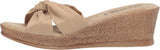 Tuscany by Easy Street Women's Dinah Wedge Sandals 30-0432 Natural Brown 9M