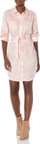Guess Womens Long Sleeve Shonda Shirt Dress Rose Bliss Tie Dye Pink XS
