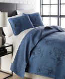 Southshore Fine Linens Harmony Ultra-Soft 3-Piece Quilt Set Navy Blue King