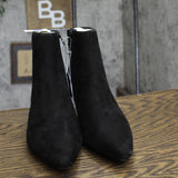 Universal Thread Taylor Kitten Heel Ankle Boots with Memory Foam Insole Black 7M