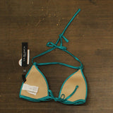 La Blanca Womens Earth Goddess Halter Bikini Swimsuit Top Teal Blue Green 8
