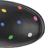 Sugar Women's Raffle Printed Rain Boot RAFFLE4 Black Fiesta Dot 9M
