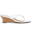 Naturalizer Womens Lenna Wedge Sandals Shoes I0693L2 White 9.5M