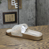 I.n.c. International Concepts Women's Peymin Pool Slides Champagne Brown 8M