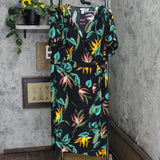 Ava & Viv Women's Plus Size Floral Print Short Sleeve Wrap Dress 566068